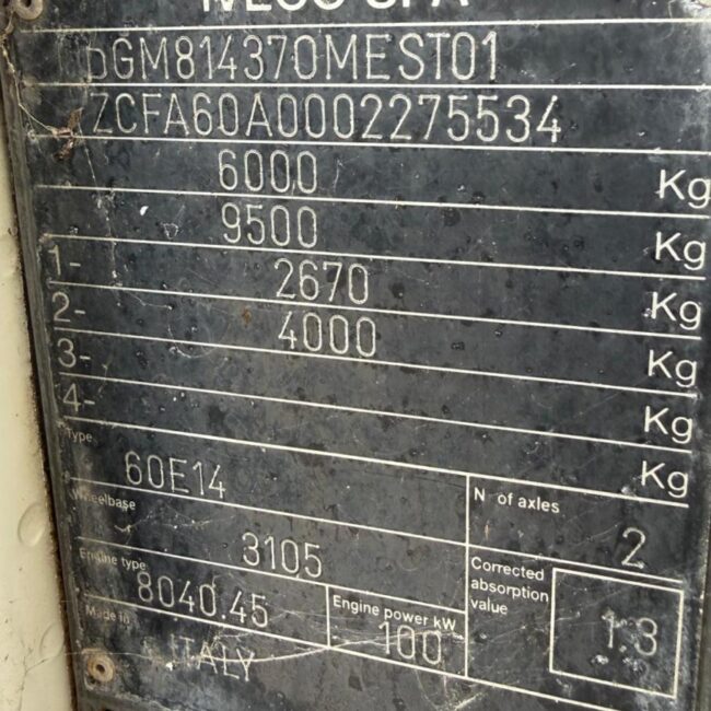 Autoc IVECO EUROCARGO 60E14 – AY 941 AL – Cass. Rib. Tril (12)